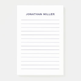 Bloco De Notas Marinho simples personalizado 4x6