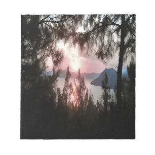 Bloco De Notas Marmaris Sunset Enquadrada Pela Arte Paisagista De