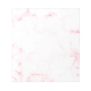 Bloco De Notas mármore elegante, cor-de-rosa-rosa-branco-pastel