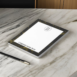 Bloco De Notas Mármore preto e dourado