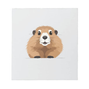Bloco De Notas Marmot Peeking Bonito Adorável Animação Engraçado