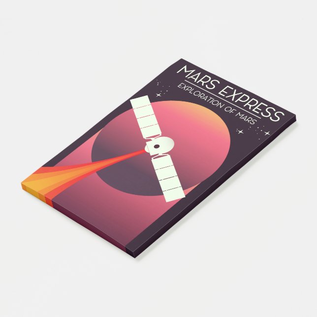 Bloco De Notas Mars Express - Exploração de Arte Espacial em Mart (Inclinado)