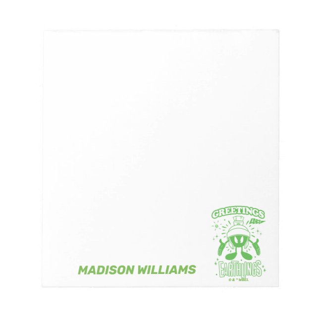 BLOCO DE NOTAS MARVINA RETRO SÃ DO MARTIAN™ (Frente)