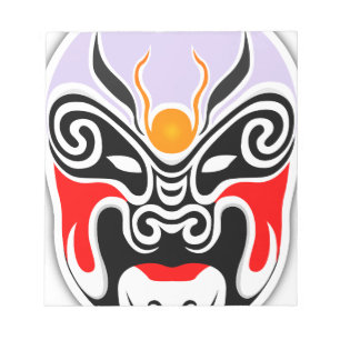 Bloco De Notas Máscara do Dragão Tribal