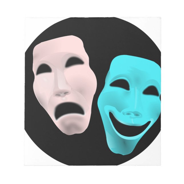 Bloco De Notas Máscaras de Teatro de Cômica (Frente)