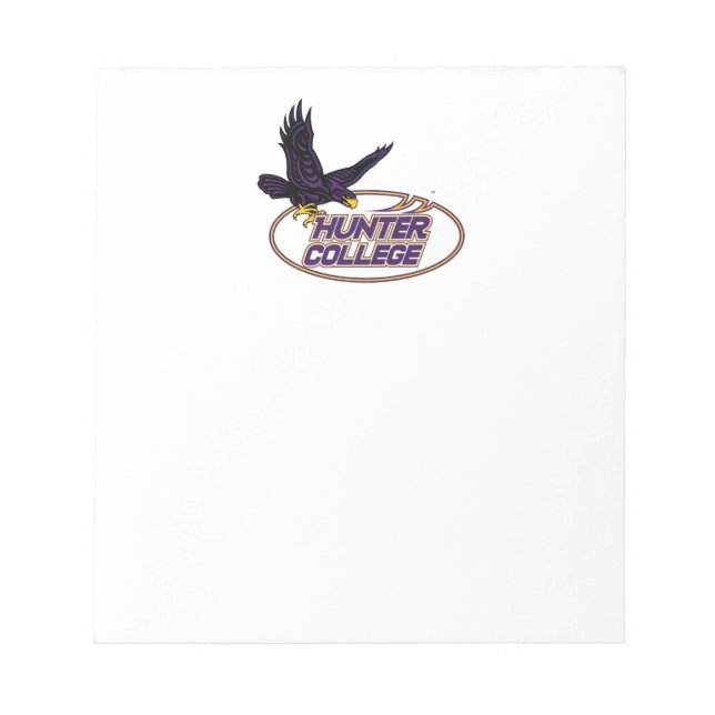 Bloco De Notas Mascote do Hunter College Hawks (Frente)