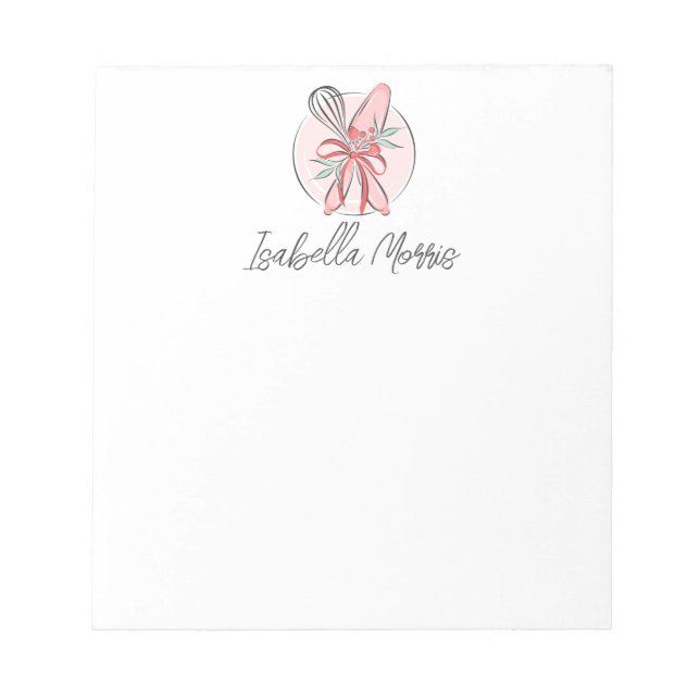 Bloco De Notas Massa de pastelaria para assar personalizada (Frente)