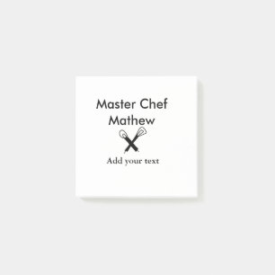 Bloco De Notas Master chef cozinha padaria cozinheira adiciona te