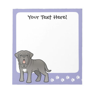 Bloco De Notas Mastiff napolitana dos desenhos animados