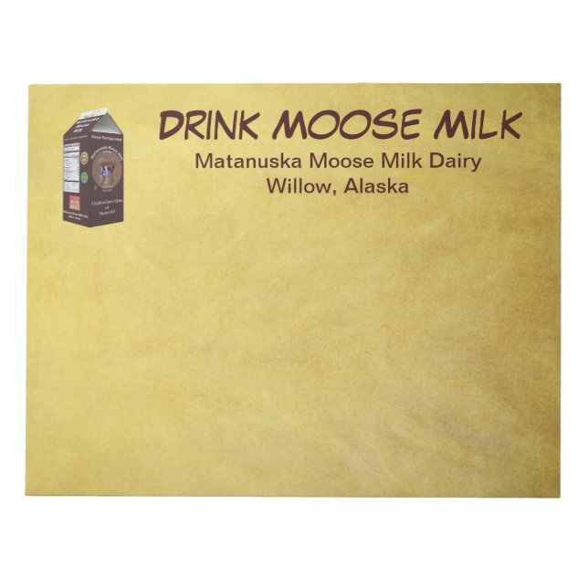 Bloco De Notas Matanuska Moose Milk (Frente)