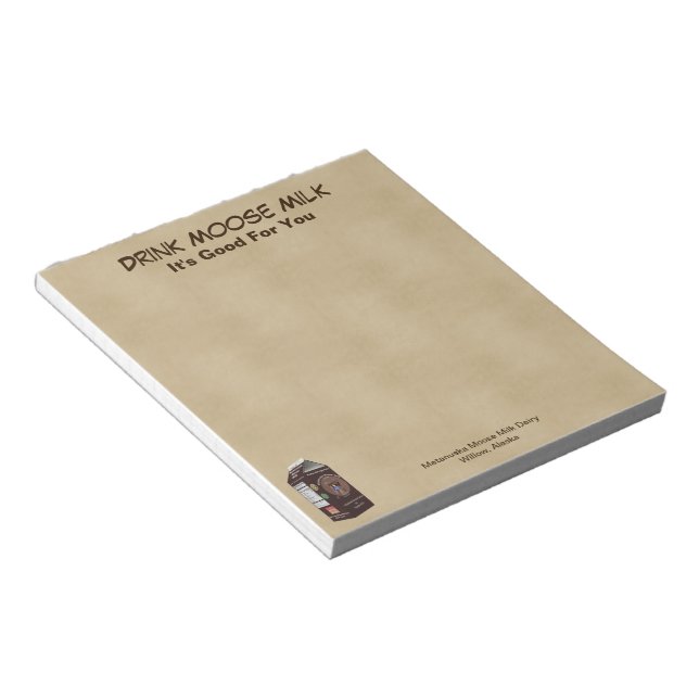 Bloco De Notas Matanuska Moose Milk (Inclinado)
