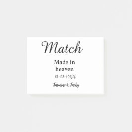 Bloco De Notas Match made in heaven add name date simple calligra
