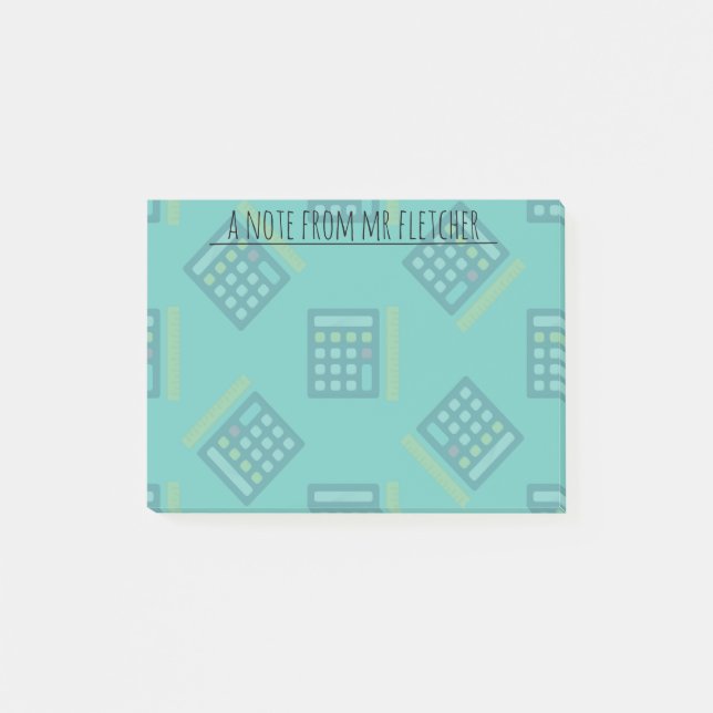 Bloco De Notas Matemática de Calculadoras Personalizadas (Frente)