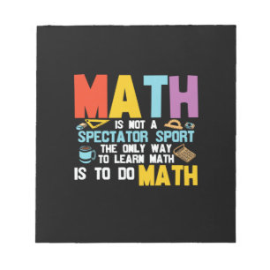 Bloco De Notas Matemática De Professores De Matemática Não É Um E