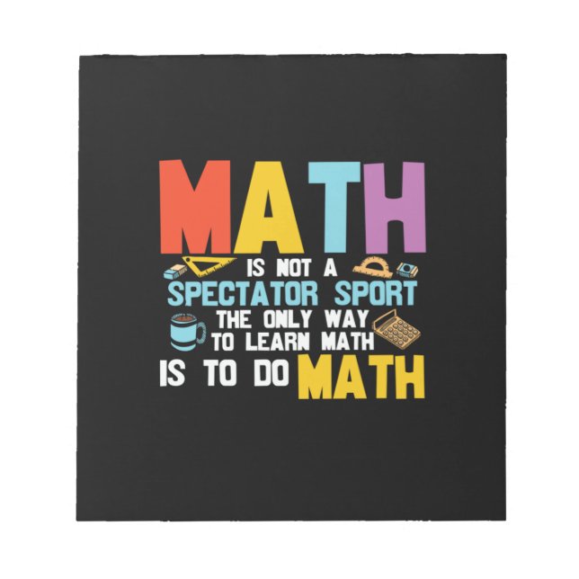Bloco De Notas Matemática De Professores De Matemática Não É Um E (Frente)