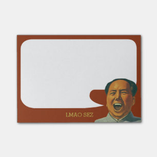 Bloco De Notas Mau que ri notas de post-it de Mao
