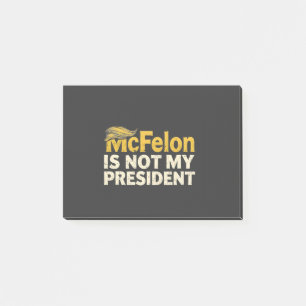 Bloco De Notas McFelon Não É Meu Presidente Trump Patriótico