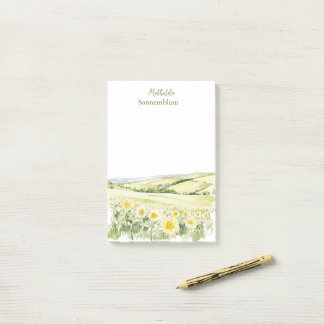 Bloco De Notas Meadow floral landscape