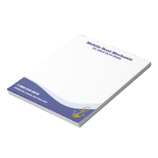 Bloco De Notas Mecânico de Barco Móvel (Invertido)