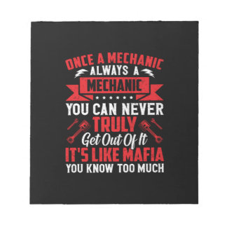 Bloco De Notas Mecânico Uma Vez Mecânico Sempre Mecânico