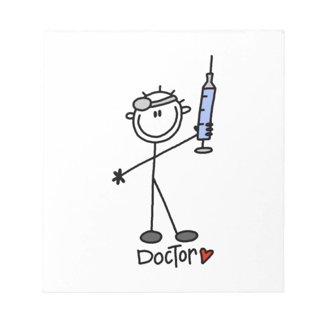 Bloco De Notas Médico de Boneco de Palito Básico (Frente)