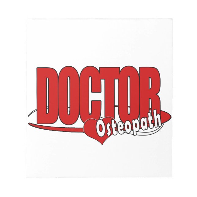 BLOCO DE NOTAS MÉDICO DE LOGOTIPOS OSTEOPATH (Frente)