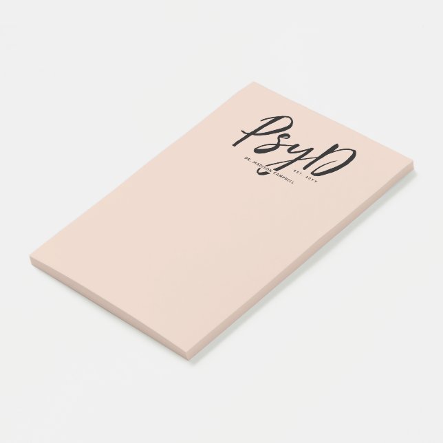 Bloco De Notas Médico de PsyD Personalizado (Inclinado)
