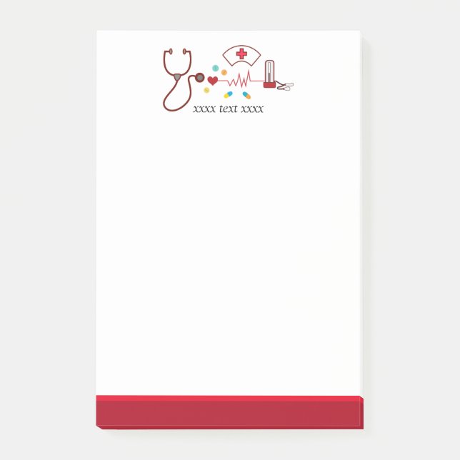 Bloco De Notas Médico, Enfermeiro, Medicina, hospital (Frente)