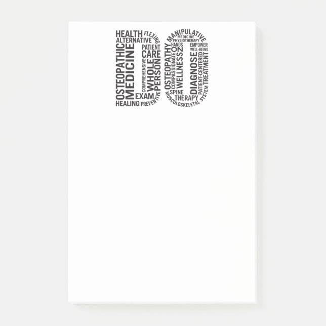 Bloco De Notas Médico Osteopático DO Osteopatia (Frente)