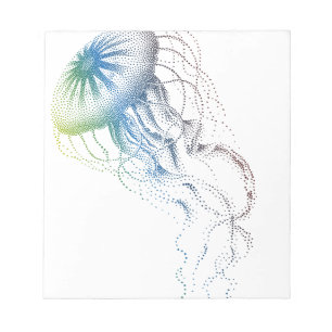 Bloco De Notas medusa colorida