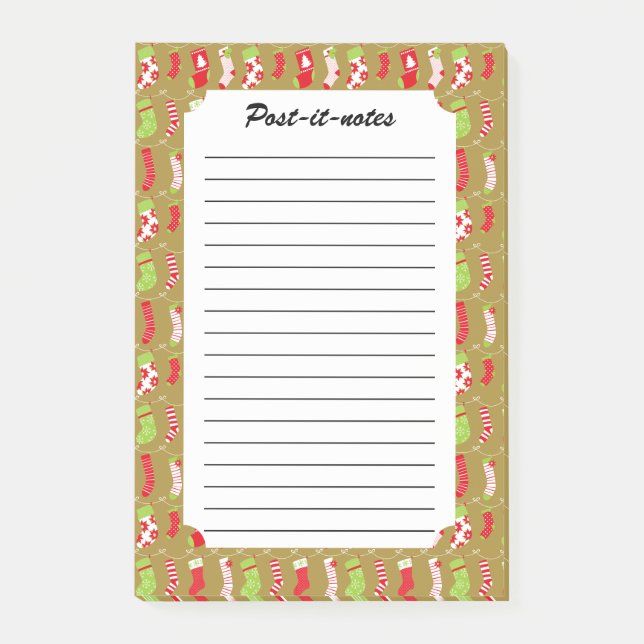 Bloco De Notas Meias De Inverno De Natal Cozy (Frente)