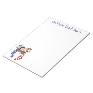 Bloco De Notas Meias de Natal Antigas com Crianças Fofas