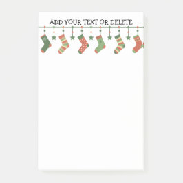 Bloco De Notas Meias de Natal - texto da garland
