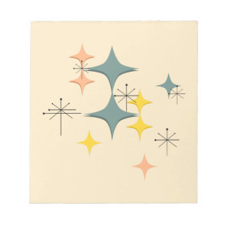 Bloco De Notas Meio século Modern Eames Atomic Starbursts Persona