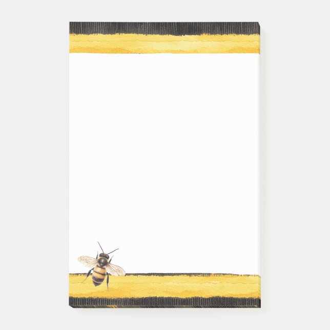 Bloco De Notas Mel Abelha Dourada Amarelo Preto (Frente)