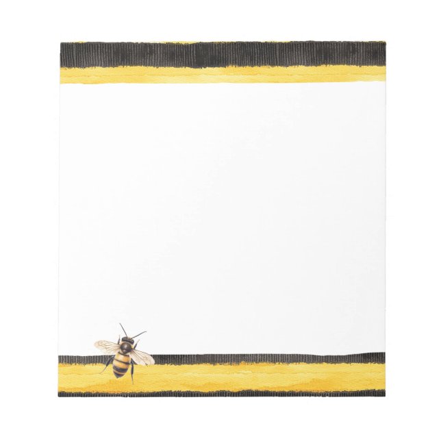 Bloco De Notas Mel Abelha Dourada Amarelo Preto (Frente)