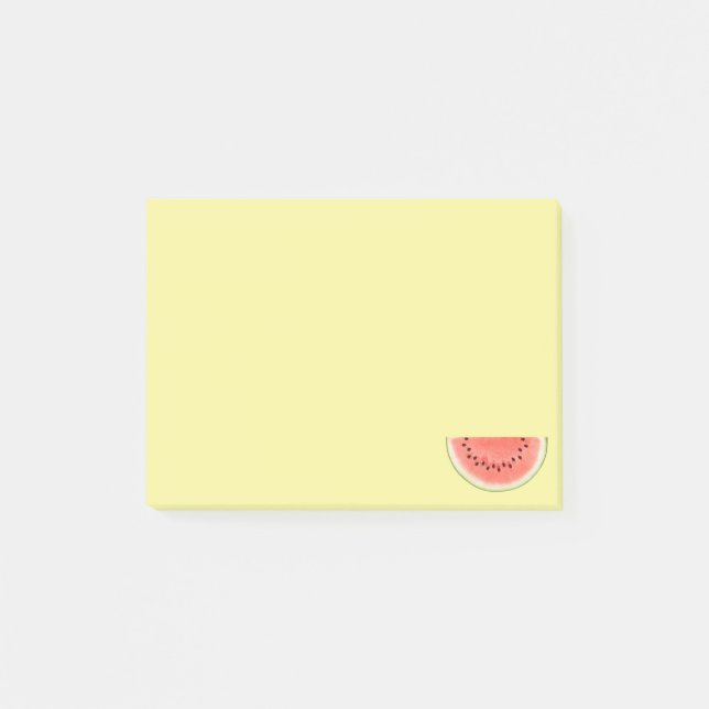 Bloco De Notas Melancia Tropical em Amarelo (Frente)
