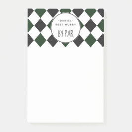 Bloco De Notas Melhor Hubby por Xadrez Verde Par com Nome
