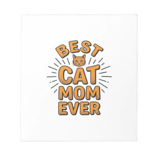 Bloco De Notas Melhor Mãe de Gato de Todos os Tempos Design de Gr