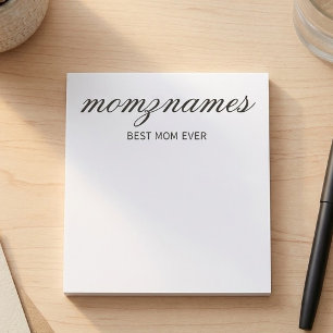 Bloco De Notas Melhor Mãe Personalizada Nome De Caligrafia
