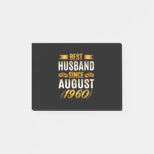 Bloco De Notas Melhor Marido Desde agosto de 1960 - Engraçado 60