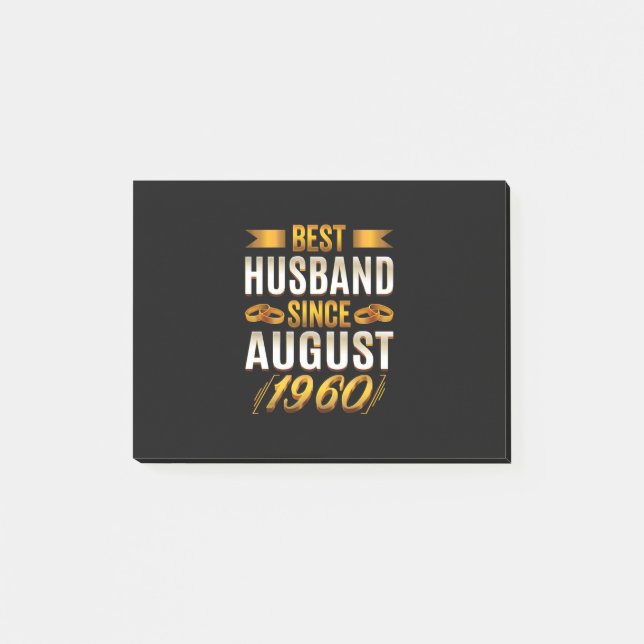 Bloco De Notas Melhor Marido Desde agosto de 1960 - Engraçado 60 (Frente)