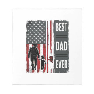 Bloco De Notas Melhor Pai de Todos Bandeira de Pesca Design Vetor