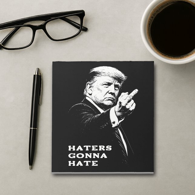 Bloco De Notas Meme Engraçado Trump Dedo do Meio 2026 (Criador carregado)
