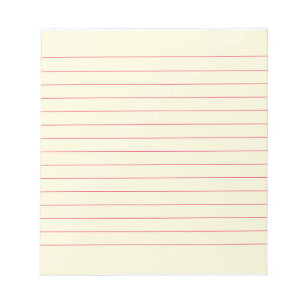 Bloco De Notas Memo Pad com Linhas Vermelho Clássico Vinculado a