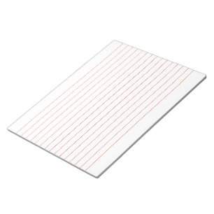 Bloco De Notas Memo Pad com Linhas Vermelho Vinculado a Negócios