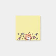 memorando de gato de desenho animado