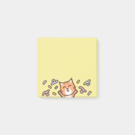 Bloco De Notas memorando de gato de desenho animado