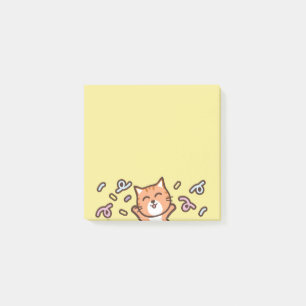 Bloco De Notas memorando de gato de desenho animado