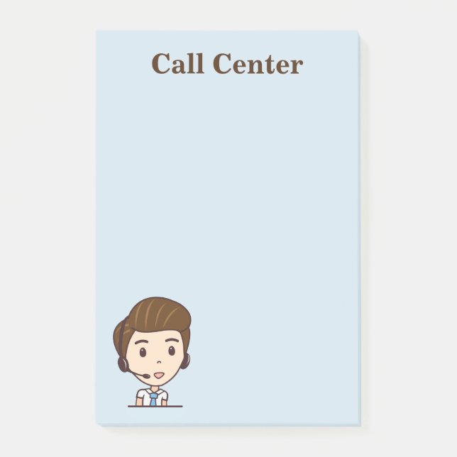 Bloco De Notas memorando do call center (Frente)